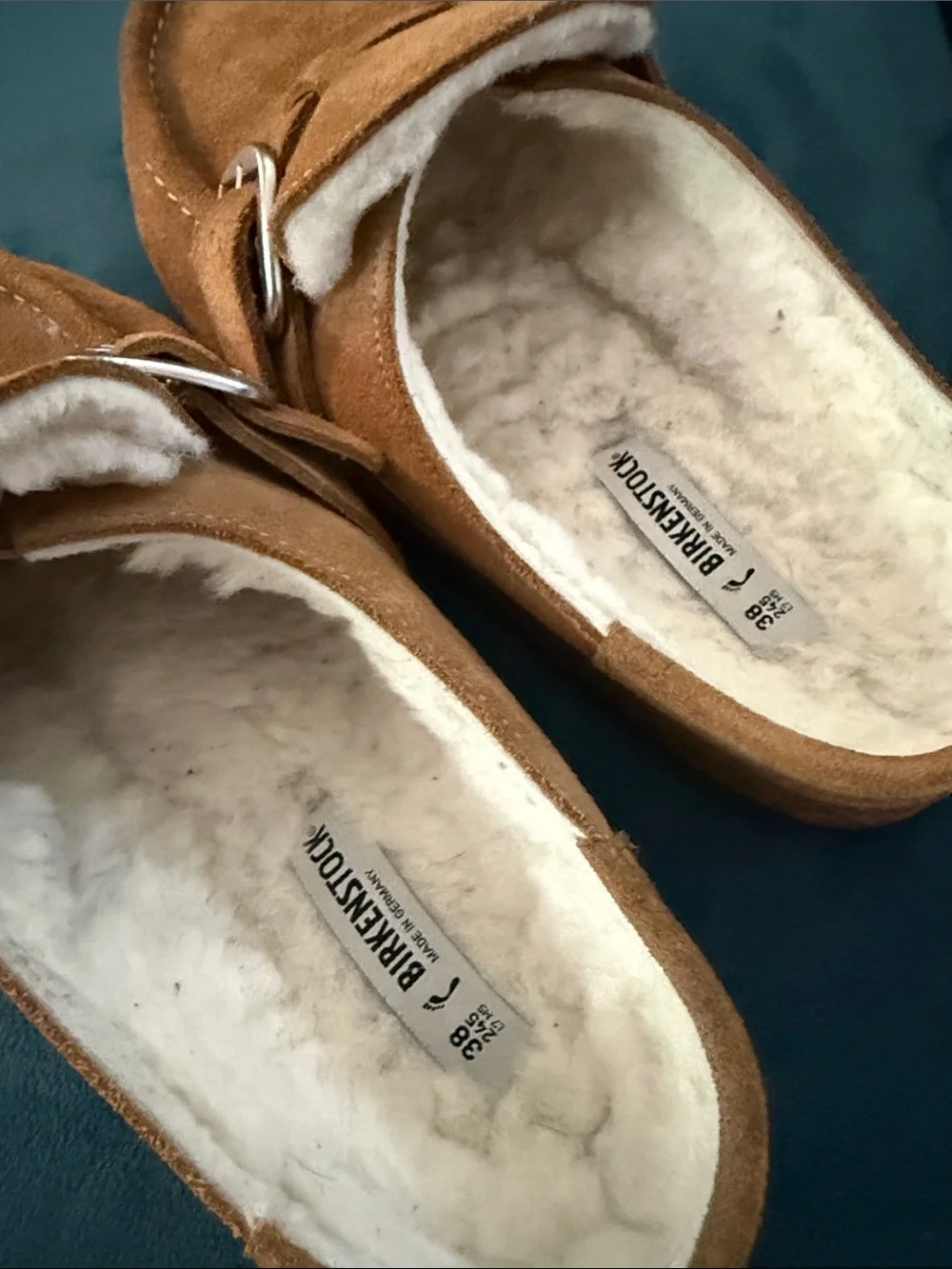 Birkenstock Men's Suede Slip-On Loafers in Chestnut